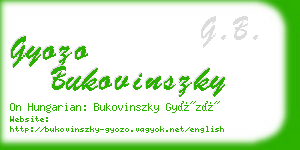 gyozo bukovinszky business card